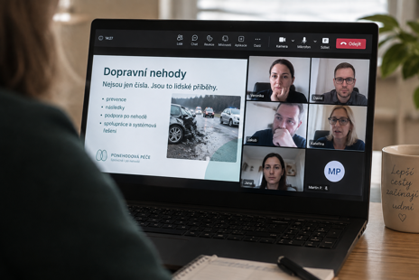 Úvodní on-line schůzky pro nově zasažené dopravní nehodou